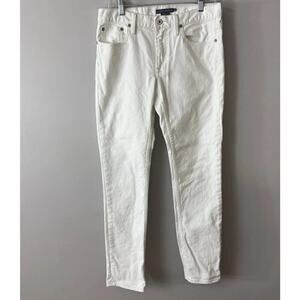 Polo Ralph Lauren Blue Label Womans White Denim Jeans Thompson 650 Size 29